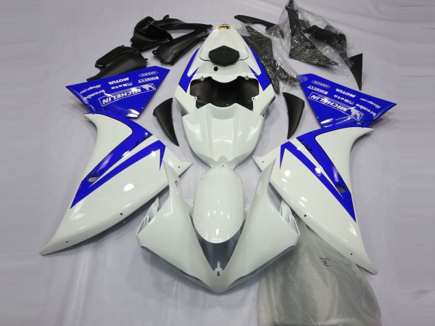 Purchase 2012-2014 White Blue Yamaha R1 Motorcycle Fairings UK