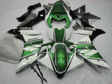 Purchase 2007-2008 White Green Black Yamaha R1 Motorcycle Fairings UK