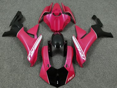 Purchase 2015-2019 Hot Pink White Glossy Black Yamaha R1 Motorcycle Fairings UK