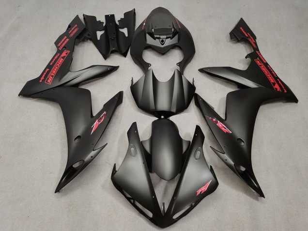 Purchase 2004-2006 Matte Black Red Yamaha R1 Motorcycle Fairings UK