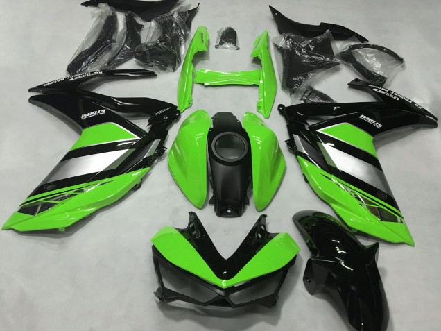 Purchase 2015-2018 Green Silver Glossy Black Yamaha R3 Motorcycle Fairings UK