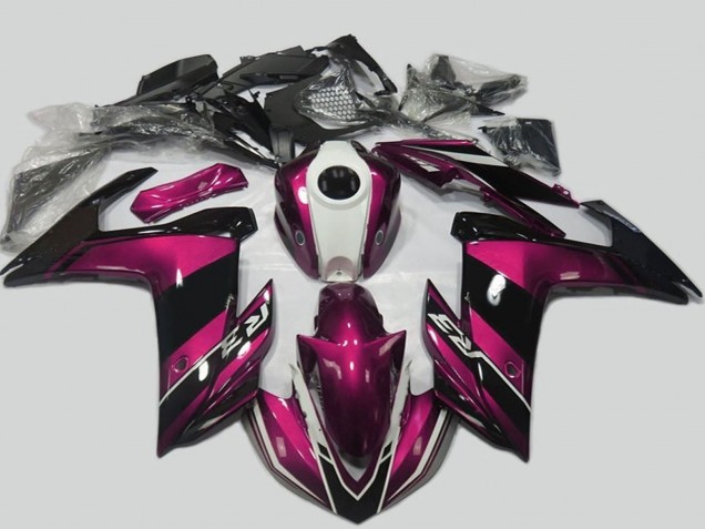 Purchase 2015-2018 Purple White Glossy Black Yamaha R3 Motorcycle Fairing Kits UK