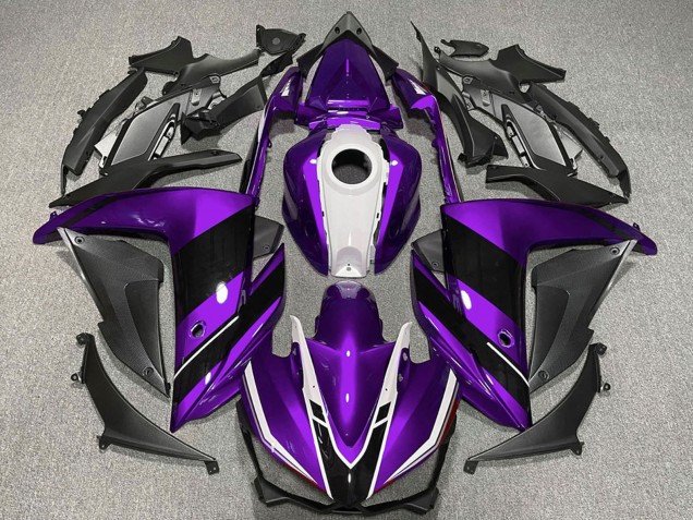 Purchase 2015-2018 Purple White Glossy Black Yamaha R3 Motorcycle Fairings UK