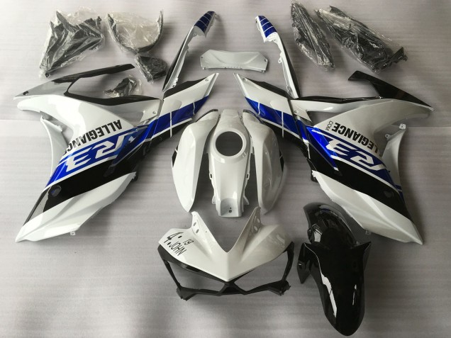 Purchase 2015-2018 White Blue Black Yamaha R3 Motorcycle Fairings UK