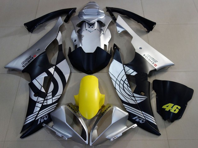 Purchase 2008-2016 Silver Yellow Matte Black ENEOS 46 Yamaha R6 Motorcycle Fairings UK