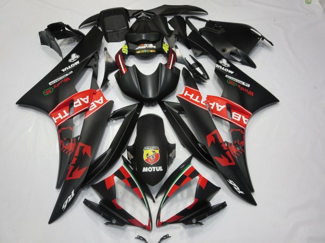 Purchase 2006-2007 Matte Black Red Abarth Motul Michelin Yamaha R6 Motorcycle Fairings UK
