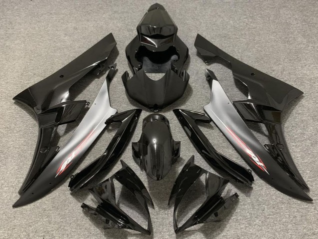 Purchase 2006-2007 Glossy Black Silver Yamaha R6 Motorcycle Fairings UK