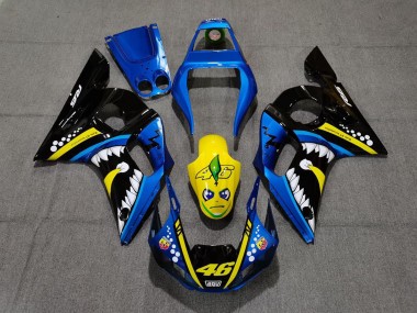 Purchase 1998-2002 Blue Yellow Black Shark 46 Yamaha R6 Motorcycle Fairings UK