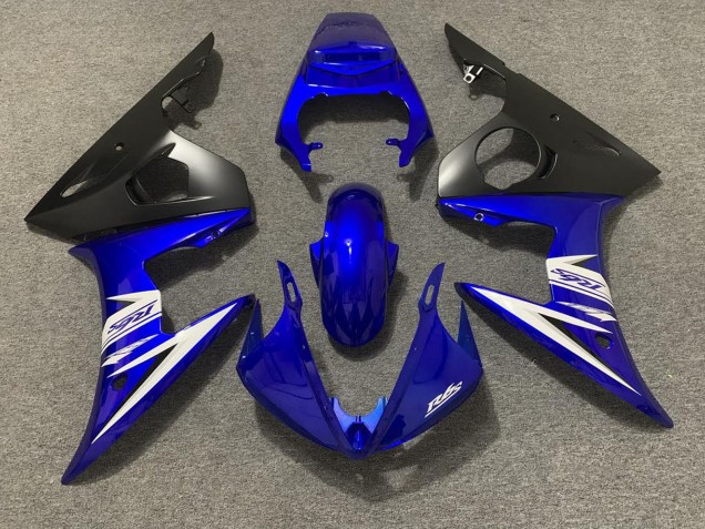Purchase 2003-2004 Blue White Matte Black Yamaha R6 Motorcycle Fairing UK