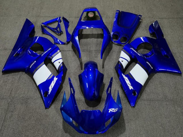 Purchase 1998-2002 Blue White Yamaha R6 Motorcycle Fairings UK