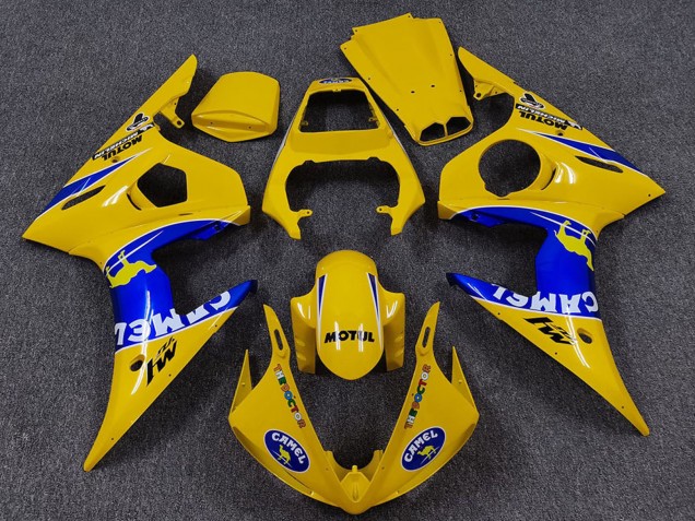 Purchase 2005 Yellow Blue White Camel Motul Yamaha R6 Motorcycle Fairings UK