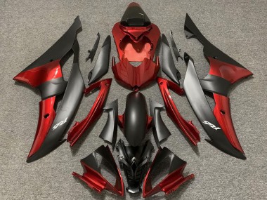Purchase 2008-2016 Red Matte Black Yamaha R6 Motorcycle Fairings UK