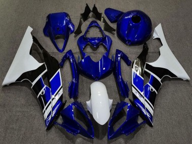 Purchase 2008-2016 White Blue Glossy Black Yamaha R6 Motorcycle Fairings UK