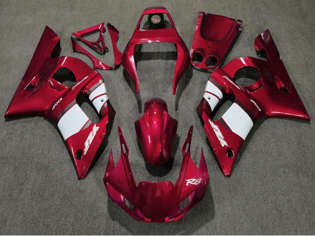 Purchase 1998-2002 Red White Yamaha R6 Motorcycle Fairing UK