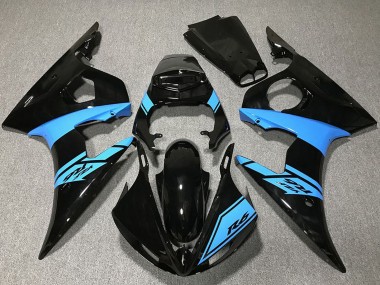 Purchase 2003-2004 Glossy Black Light Blue Yamaha R6 Motorcycle Fairings UK