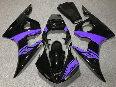 Purchase 2003-2004 Glossy Black Purple Yamaha R6 Motorcycle Fairings UK