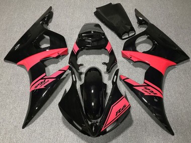 Purchase 2003-2004 Glossy Black Pink Yamaha R6 Motorcycle Fairings UK