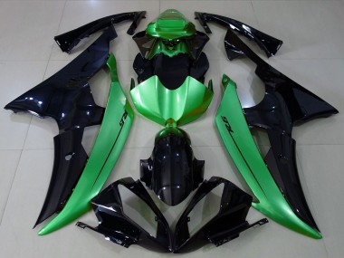 Purchase 2008-2016 Green Glossy Black Yamaha R6 Motorcycle Fairings UK