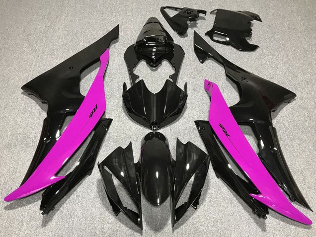 Purchase 2008-2016 Pink Glossy Black Yamaha R6 Motorcycle Fairings UK