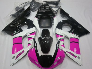Purchase 1998-2002 White Pink Glossy Black Yamaha R6 Motorcycle Fairings UK