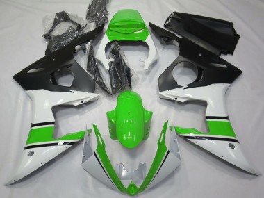 Purchase 2003-2004 White Green Matte Black Yamaha R6 Motorcycle Fairings UK