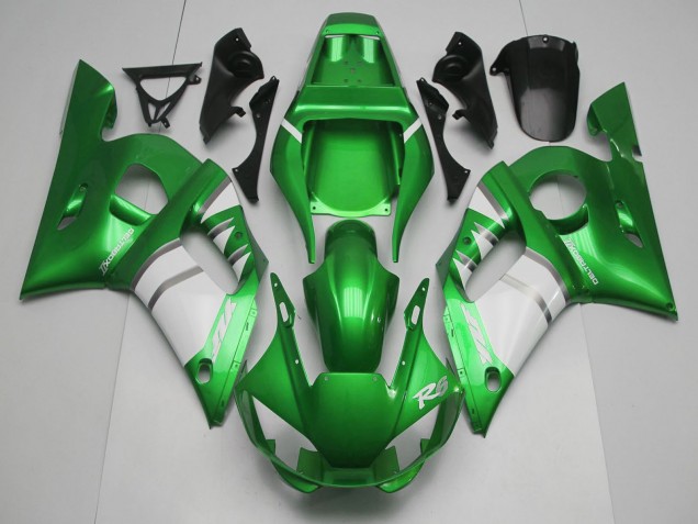 Purchase 1998-2002 Green White Yamaha R6 Motorcycle Fairings UK