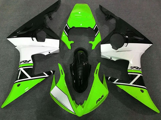 Purchase 2003-2004 Green White Glossy Black Yamaha R6 Motorcycle Fairings UK