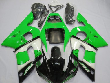 Purchase 1998-2002 Green White Glossy Black Yamaha R6 Motorcycle Fairing UK