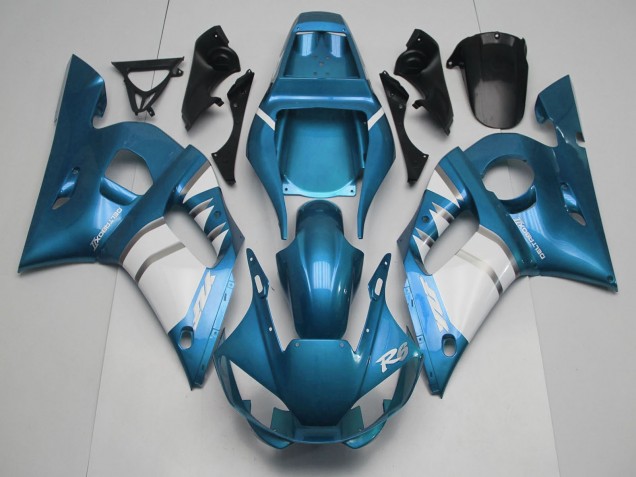 Purchase 1998-2002 Blue White Silver Yamaha R6 Motorcycle Fairings UK