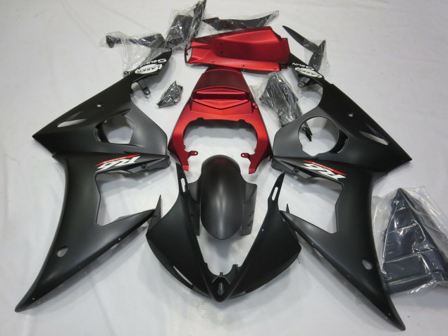 Purchase 2003-2004 Red Matte Black Yamaha R6 Motorcycle Fairings UK