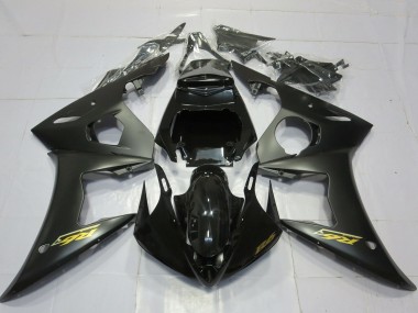 Purchase 2003-2004 Glossy Black Matte Black Gold Decals Yamaha R6 Motorcycle Fairings UK
