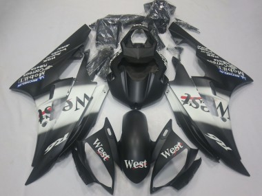 Purchase 2006-2007 Matte Black White West Michelin Yamaha R6 Motorcycle Fairings UK