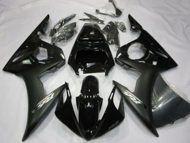 Purchase 2003-2004 Glossy Black Matte Black White Decals Yamaha R6 Motorcycle Fairings UK