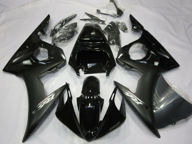 Purchase 2003-2004 Glossy Black Matte Black White Decals Yamaha R6 Motorcycle Fairings UK