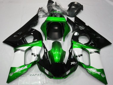 Purchase 1998-2002 Green White Glossy Black Yamaha R6 Motorcycle Fairings UK