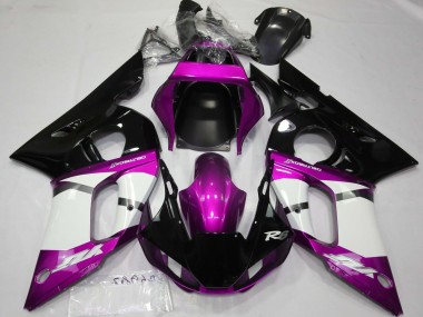 Purchase 1998-2002 Purple White Glossy Black Yamaha R6 Motorcycle Fairings UK