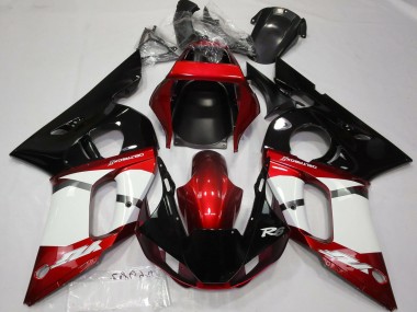 Purchase 1998-2002 Red White Glossy Black Yamaha R6 Motorcycle Fairing UK
