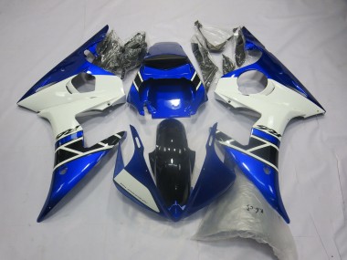 Purchase 2005 Blue White Glossy Black Yamaha R6 Motorcycle Fairings UK