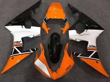 Purchase 2003-2004 Orange White Glossy Black Yamaha R6 Motorcycle Fairings UK