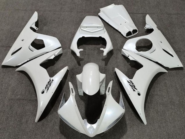 Purchase 2005 Pearl White Yamaha R6 Motorcycle Fairings UK