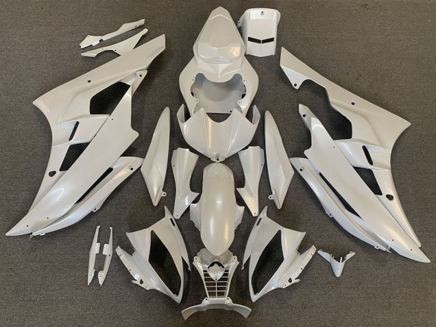 Purchase 2006-2007 Pearl White Yamaha R6 Motorcycle Fairings UK