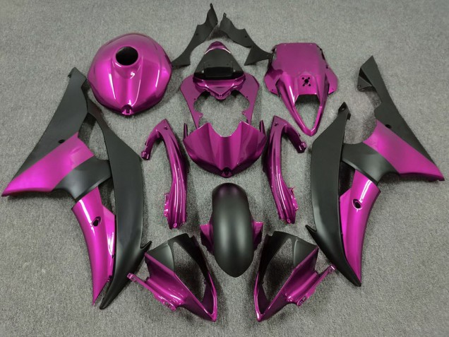 Purchase 2008-2016 Pink Matte Black Yamaha R6 Motorcycle Fairings UK