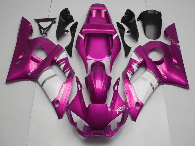 Purchase 1998-2002 Pink White Yamaha R6 Motorcycle Fairings UK