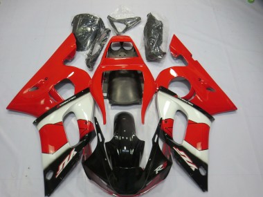 Purchase 1998-2002 Red White Glossy Black Yamaha R6 Motorcycle Fairings UK