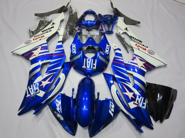 Purchase 2008-2016 White Blue Fiat Acer Motul Michelin Yamaha R6 Motorcycle Fairings UK
