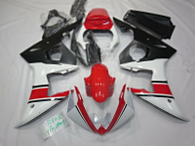 Purchase 2005 White Red Black Yamaha R6 Motorcycle Fairings UK