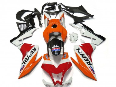 Purchase 2012-2018 Orange White Red Glossy Black Repsol Aprilia RS4 125 Motorcycle Fairings UK