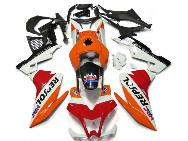 Purchase 2012-2018 Orange White Red Glossy Black Repsol Aprilia RS4 125 Motorcycle Fairings UK