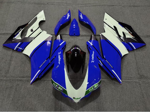 Purchase 2015-2020 Blue White Glossy Black Unibat Flex-Box OEM Style Ducati 959 1299 Motorcycle Fairings UK