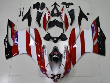 Purchase 2015-2020 White Red Glossy Black Generali Tim 23 Ducati 959 1299 Motorcycle Fairings UK